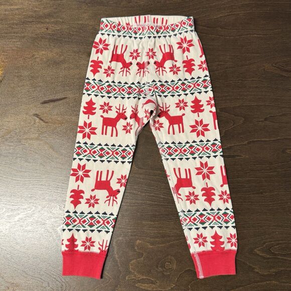 Hanna Andersson Dear Deer Long John Pajama Pants Size US 3 Holiday Christmas - Picture 2 of 5